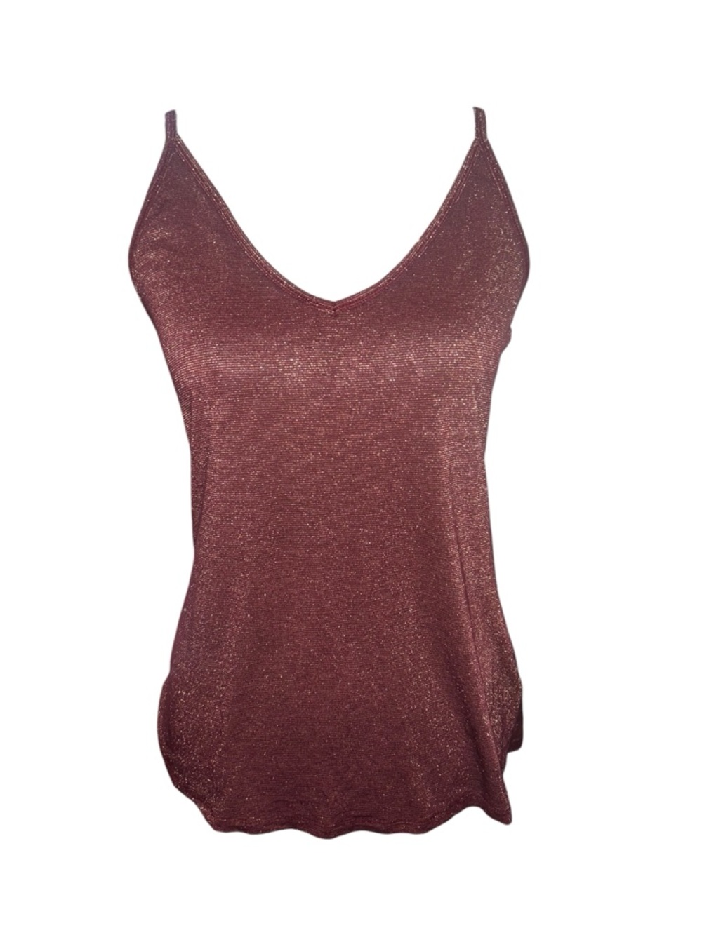 J‎ Lo Shimmery Mauve V-Neck Cami Tank Top
